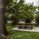 Picnic bench outside Cherry Hill apartments for rent